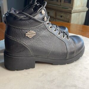 Harley Davidson Women’s Size 8 Tyler Black Leather Lace Up Biker/Hiker Boots